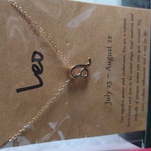 Gold astrological sign necklace